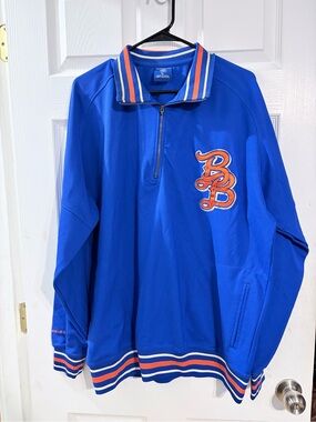 Bad Boy Athletics XL Royal Blue Varsity Quarter Zip Retro Streetwear Pullover